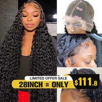 Deep Wave 13x6 Hd Lace Frontal Wigs Natural 180% 250% Density Soft And Full Breathable Curly 13×4 Human Hair Wig For Women
