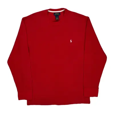 Ralph Lauren Long Sleeve T-Shirt - 2XL Red Cotton