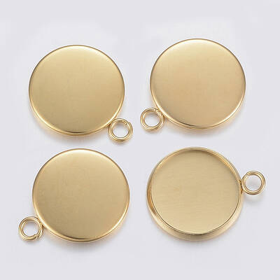 304 Stainless Steel Pendant Cabochon Settings