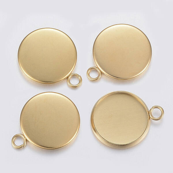304 Stainless Steel Pendant Cabochon Settings