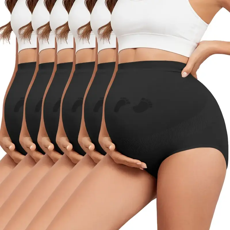 Affordable Maternity Underwear Pack Maternity Underwear Seamless High Waisted Maternity Panties Over Bump Pregnancy Belly Sup...