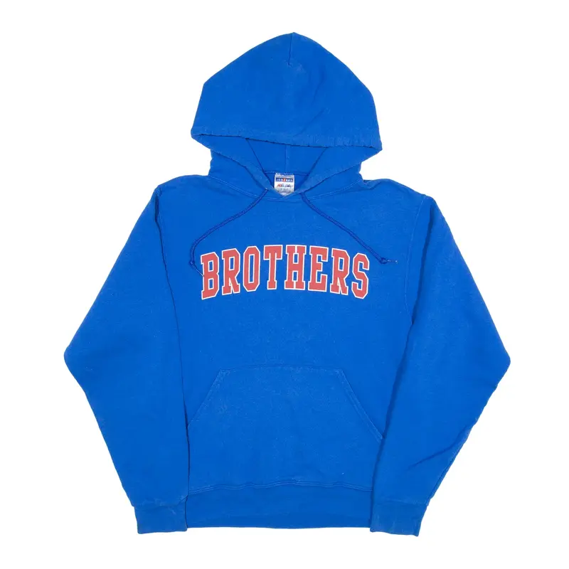 JERZEES Brothers Hoodie Blue Pullover Mens S