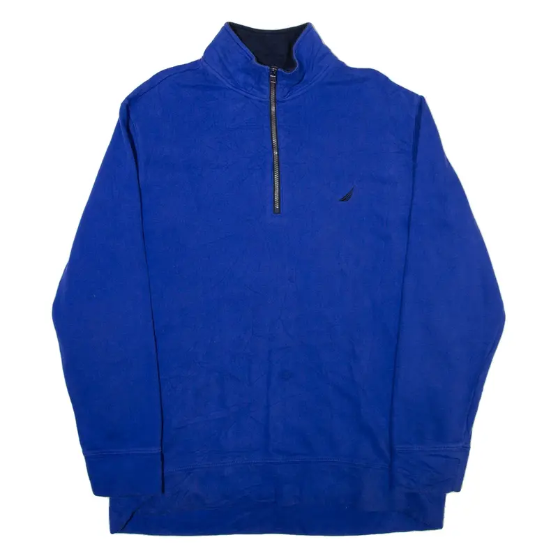 NAUTICA Mens Sweatshirt Blue 1/4 Zip L