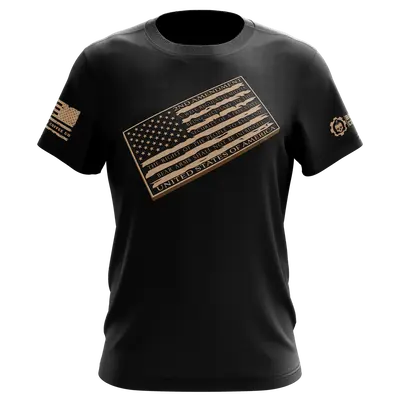 Patriotic Honor 2nd Amendment Black T-Shirt, LARGE