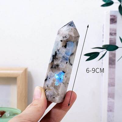 Point Tower Natural Moonstone Home Display Decoration