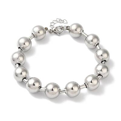 Non-Tarnish 304 Stainless Steel Beads Ball Chain Bracelets for Women