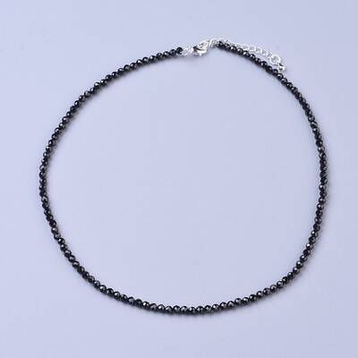Natural Black Spinel Beaded Necklaces