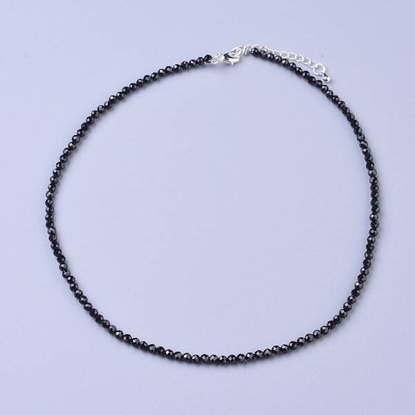 Natural Black Spinel Beaded Necklaces