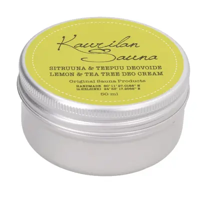 Kaurilan sauna Lemon and Tea Tree Deodorant Cream (50 ml)