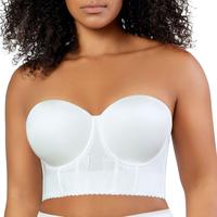 PARFAIT Elissa P50116 Women's Non-slip Full Bust and Full Figure Supportive Seamless Foam Padded Strapless Longline Bra and B...