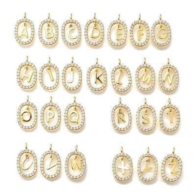 26Pcs Brass Micro Pave Cubic Zirconia Pendants
