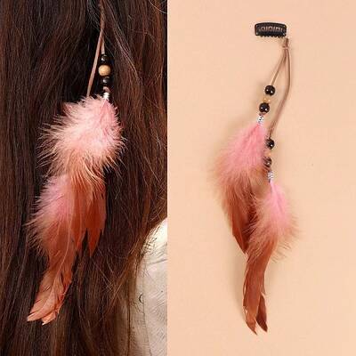 Feather Snap Hair Clips
