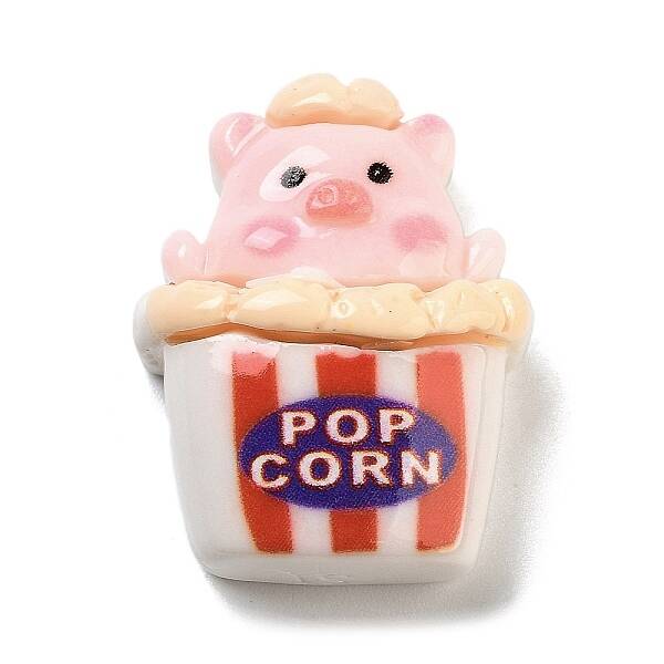 Pig Theme Opaque Resin Cabochons