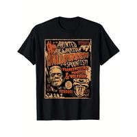 Vintage Punk Rock Monster Mummy Horror Movie Fan Halloween T-Shirt, weight 180g. Men's high quality cotton T-shirt, comfortab...