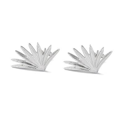 Non-Tarnish 304 Stainless Steel Grass Stud Earrings for Women