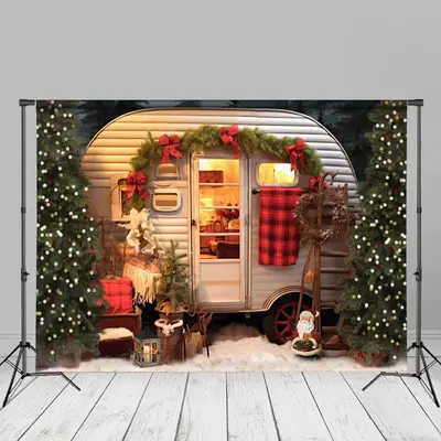 Simple Farmhouse Kitchen Christmas Tree Backdrop - Aperturee