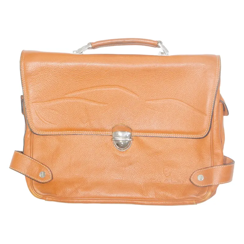TONINO LAMBORGHINI Mens Laptop Bag Brown Leather
