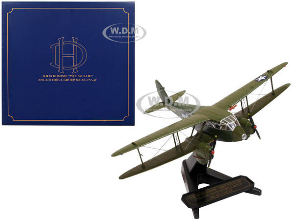 De Havilland D.H.89 Dominie Dragon Rapide Aircraft Wee Wullie 27th Air Force Group, 8th AF, USAAF 1/72 Diecast Model Airp...