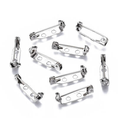 Tarnish Resistant 201 Stainless Steel Brooch Pin Back Safety Catch Bar Pins