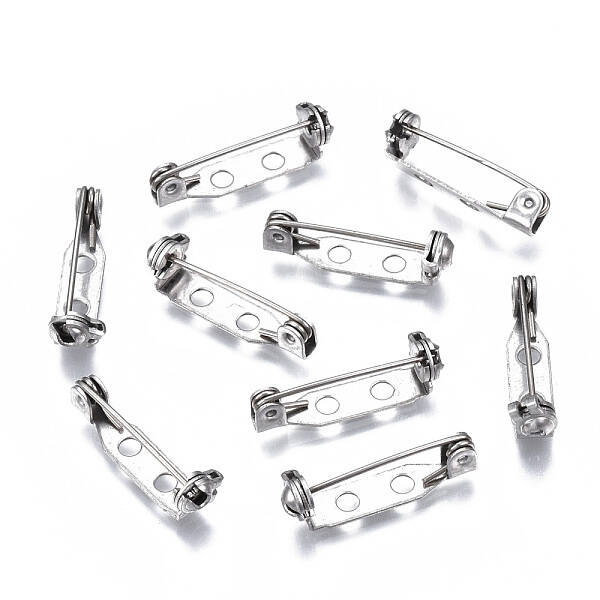 Tarnish Resistant 201 Stainless Steel Brooch Pin Back Safety Catch Bar Pins