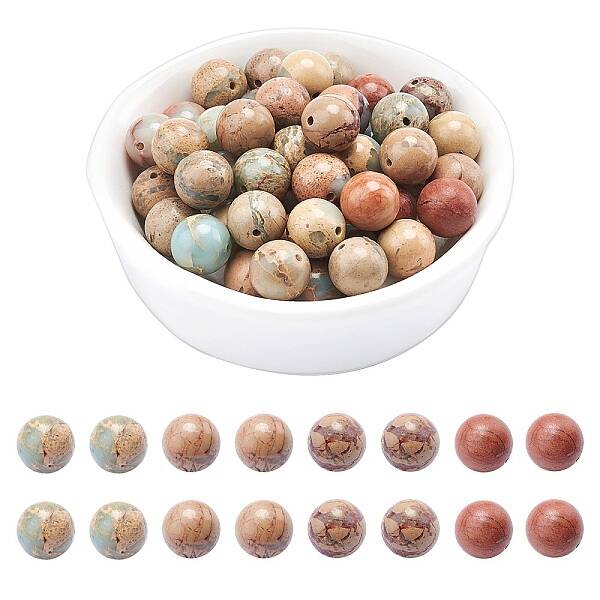 Natural Aqua Terra Jasper Beads Strands