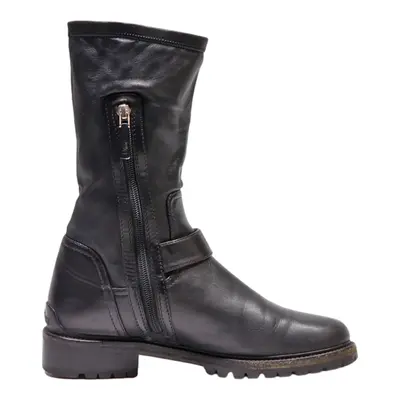 DIOR Ankle Boots Black Leather Womens UK 4