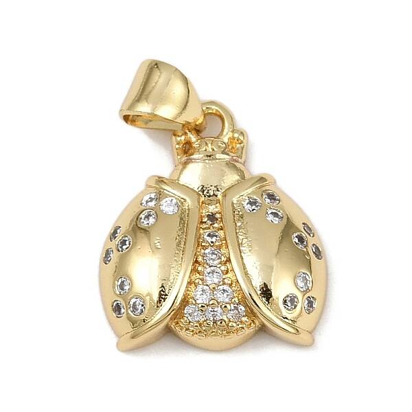 Brass Micro Pave Cubic Zirconia Pendants