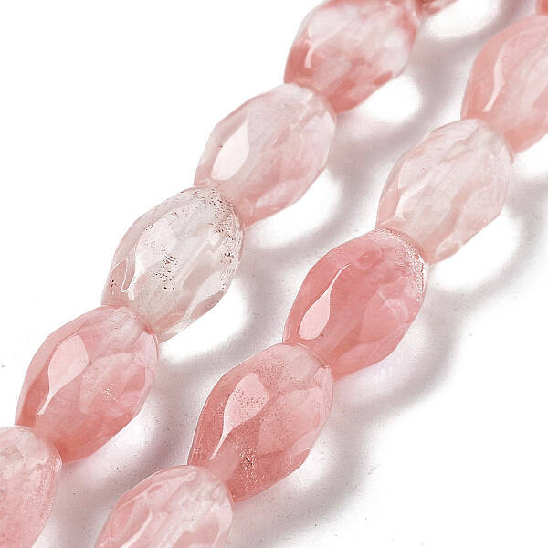 Cherry Quartz Glss Beads Strands