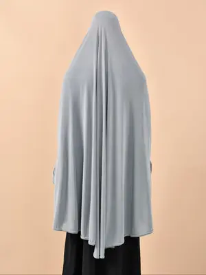 Women's Solid Color Instant Hijab with Sleeve, Modest Fashion Long Sleeve Hijab for Muslim Daily Wear, Women's Islamic Clothi...