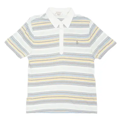 PENGUIN Slim Fit Mens Polo Shirt Yellow Striped M