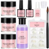 Kit with Prep Dehydrator and Primer  Powder Liquid for Nails Extension Beginner DIY Everything