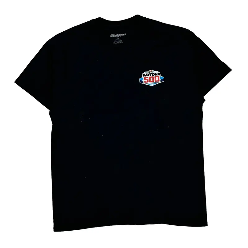 Daytona 500 Nascar Graphic T-Shirt - Large Black Cotton