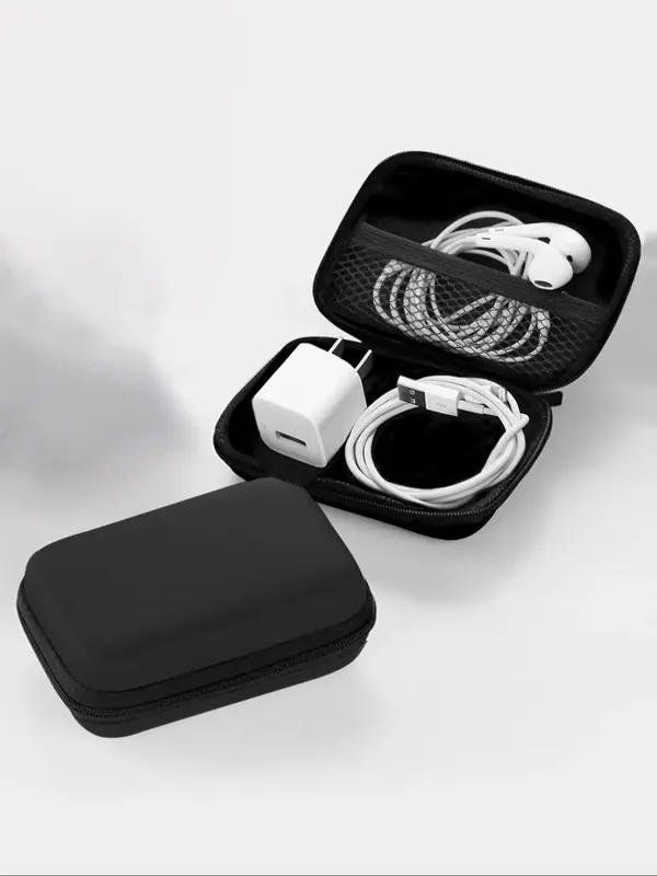 Portable Mini Storage Bag, 2025 New Style Travel Carrying Case Bag for Mp3 Players, Usb Cable, Earphones, Memory Cards, U Dis...