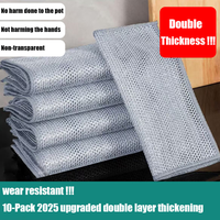10pcs Double Layer Thickened Wear-Resistant Dishcloth - Scratch-resistant copper wire scrubber for pans, sinks and stubborn g...