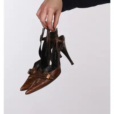 Giana Barbato Heels - UK 4 Brown Leather