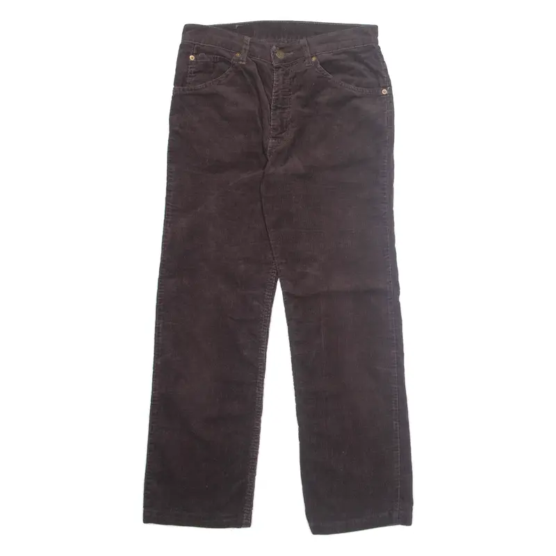 LEVI'S Womens Corduroy Trousers Brown Regular Tapered W28 L26