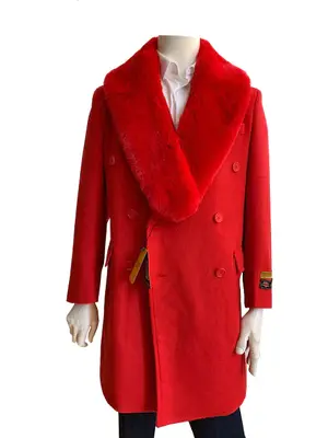 Mens Overcoat -Mens Long Wool Topcoats- Topcoat For Men-Mens Double breasted Overcoat - 