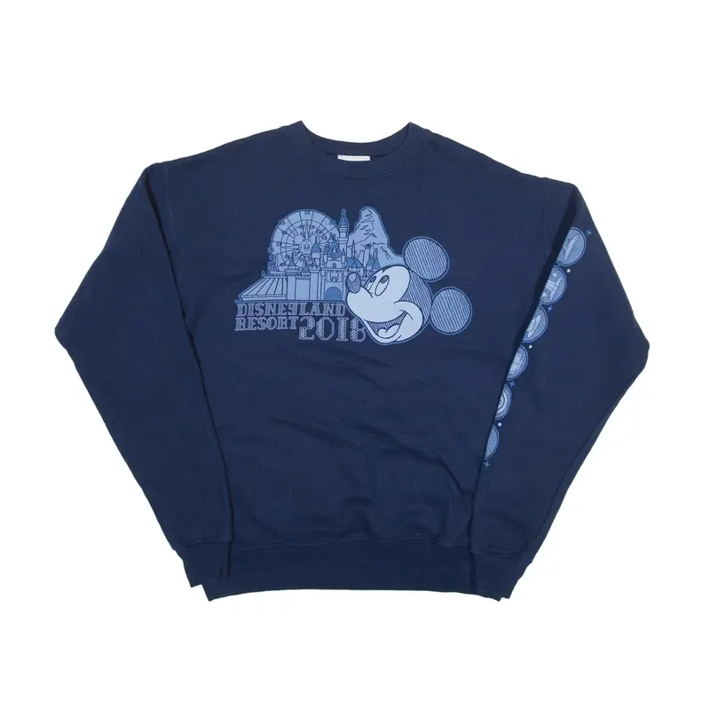 DISNEY Mickey Mouse Sweatshirt Blue Mens S