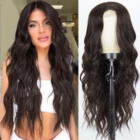 AISI HAIR Summervibes 26inch Long Grey Wavy Middle Part Wig for Women Synthetic Curly Wigs Natural Wavy Heat Resistant Wig fo...