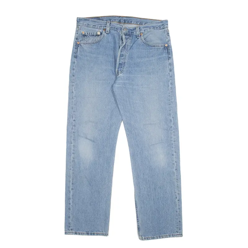 LEVI'S 501 MADE IN USA Jeans Blue Denim Regular Straight Mens W34 L30
