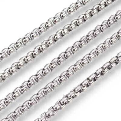 Tarnish Resistant 304 Stainless Steel Box Chains