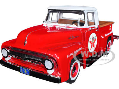 1956 Ford F-100 Pickup Truck Red with White Top \