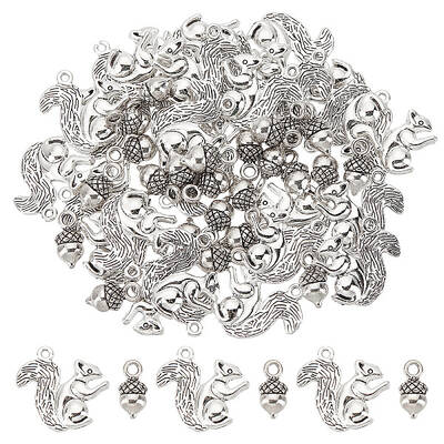 60Pcs 2 Style Alloy Charms