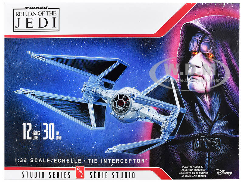 Skill 2 Model Kit TIE Interceptor Star Wars: Episode VI  Return of the Jedi (1983) Movie 1/32 Scale Model by AMT