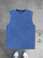 Men's Solid Color Tank Top, Regular Fit Casual Comfy Sleeveless Top for Summer, Men's Clothes for Daily Wear, Socks, Cotton, ...