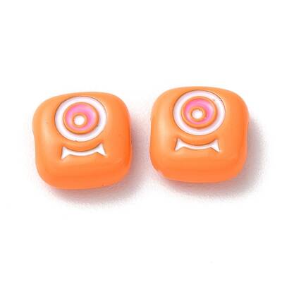 Spray Painted Alloy Enamel Beads