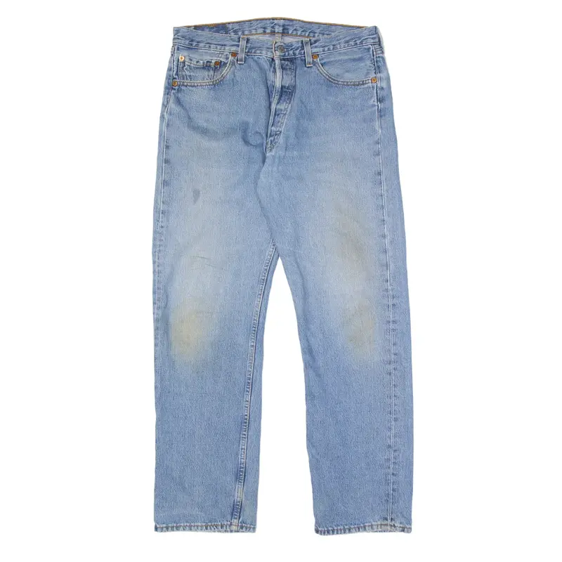 LEVI'S 501 MADE IN USA Jeans Blue Denim Regular Straight Mens W34 L30