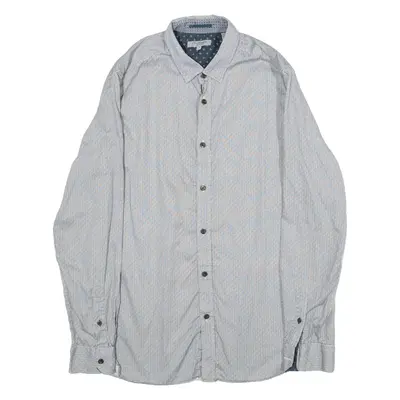 TED BAKER Mens Shirt Grey Long Sleeve M