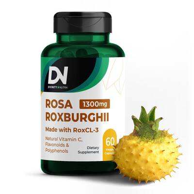 DN Rosa Roxburghii Supplement 1300mg with Natural Vitamin C, Chestnut Rose Fruit, Supports Immunity & Antioxidant Health