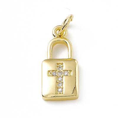 Brass Micro Pave Cubic Zirconia Pendants